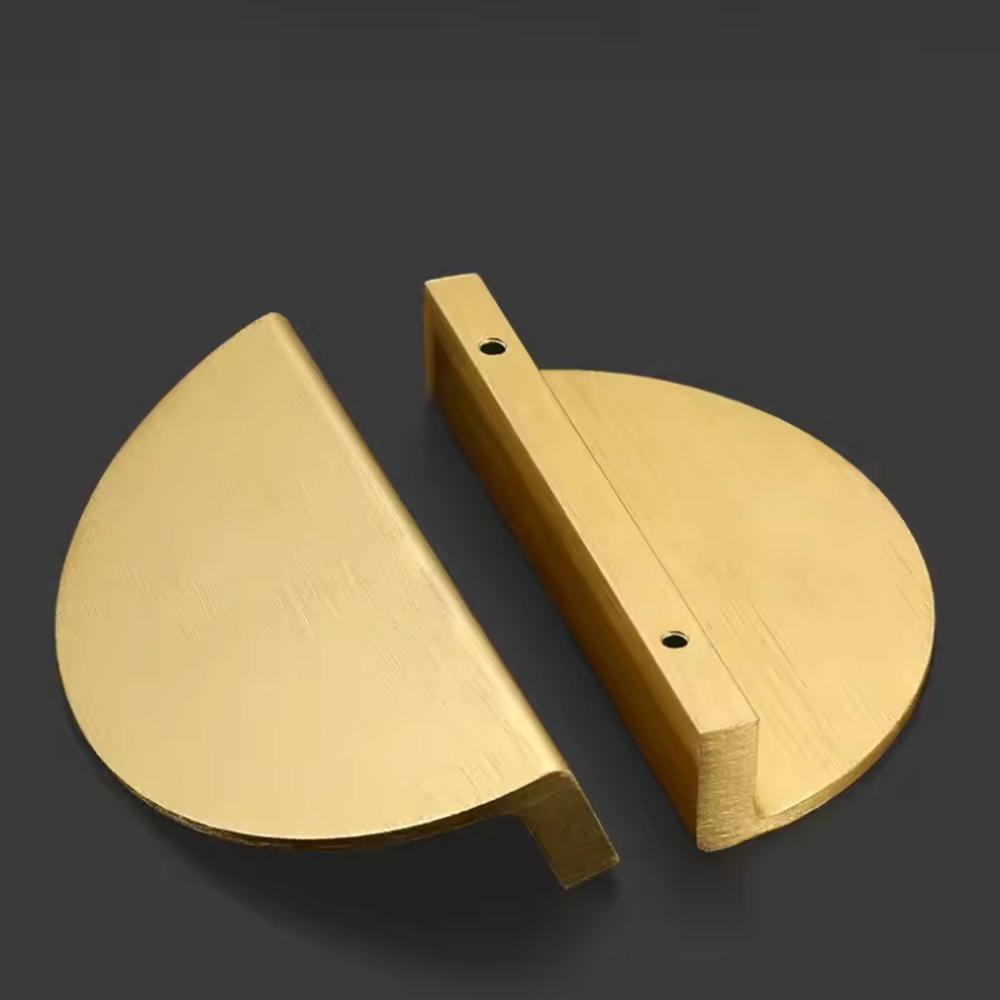 Elysian Cabinet Handle | Kitchen Cabinet Pull | Drawer Pull | Wardrobe Handle | Semi-circle Shape Handle | Moon Handle | Bedroom Furniture Pull - Color: Matte Gold