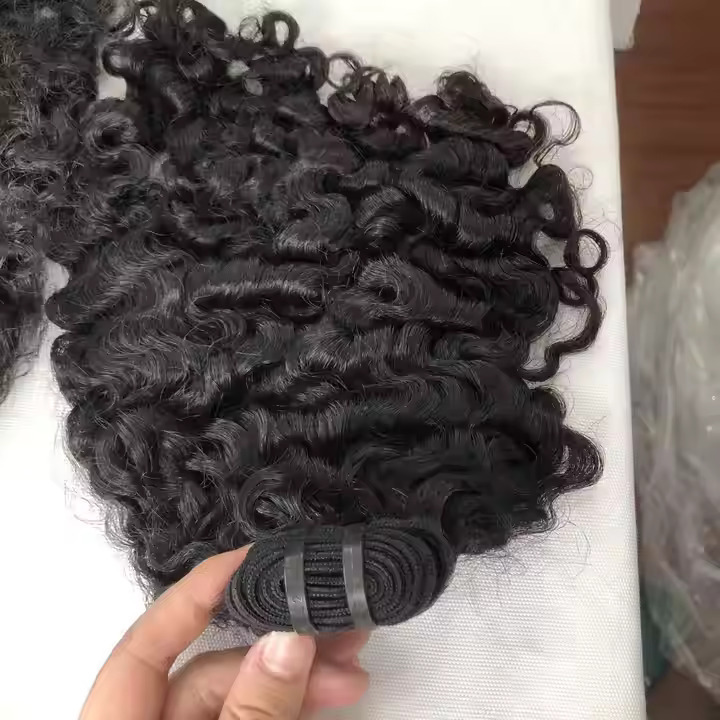 Natural Curly Weft Hair Bundles Natural Hair Weaving Raw Hair Extension ( 12 ,14,16 ) Inches