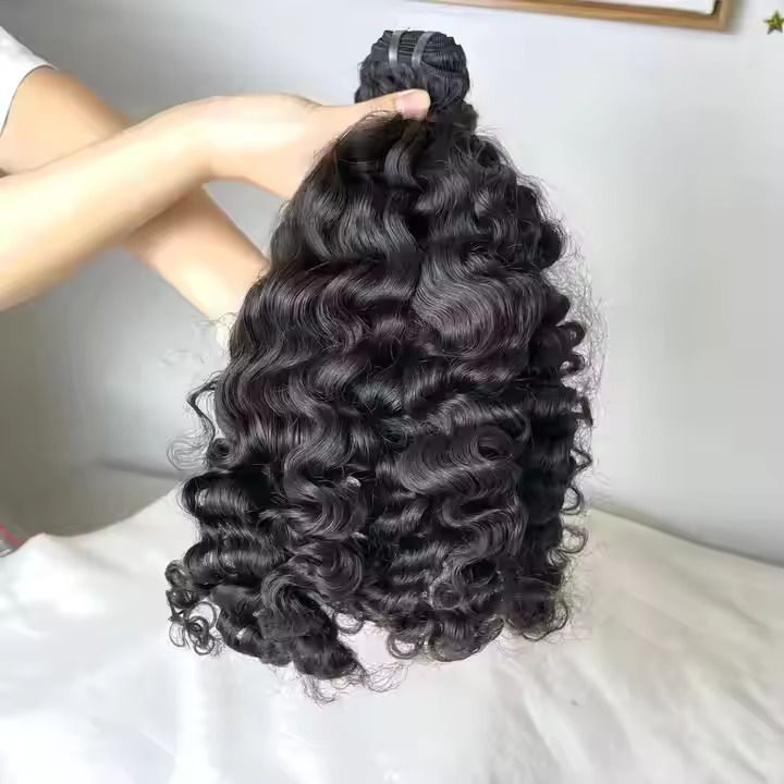 Natural Curly Weft Hair Bundles Natural Hair Weaving Raw Hair Extension ( 12 ,14,16 ) Inches