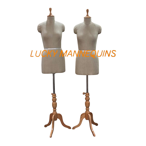 Female Half Dummy With Wooden Stand