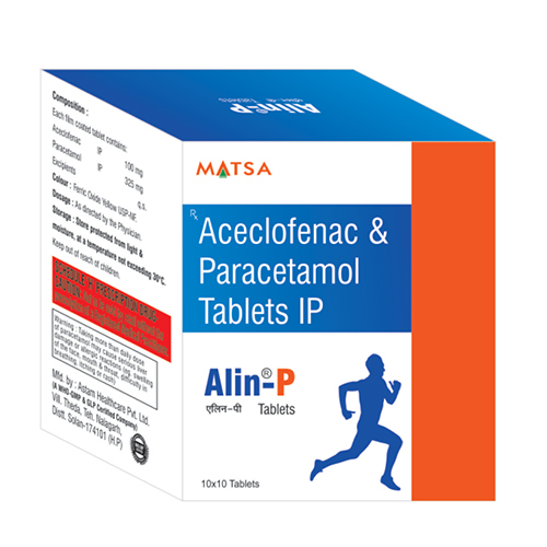 Aceclofenac And Paracetamol Tablets IP - Effective Pain Relief, Anti-Inflammatory & Fever Reduction for All Ages | Store in Cool Place, Dosage as Advised