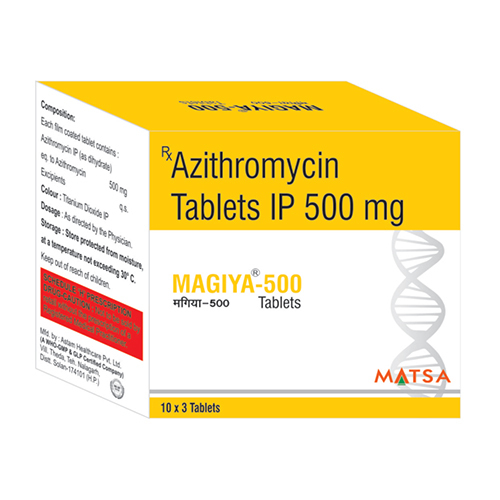 500 एमजी एज़िथ्रोमायसिन टैबलेट्स आईपी - अस्टमेड हैल्थकारे प्राइवेट लिमिटेड