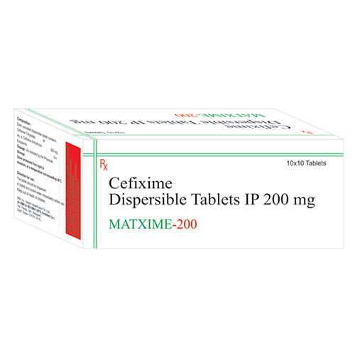 200 Mg Cefixime Dispersible Tablets Ip - Drug Type: General Medicines