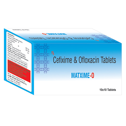 Cefixime And Ofloxacin Tablets - Broad-Spectrum Antibiotic, Suitable For All Age Groups, Store In Cool Place, Easy-To-Use Tablet Form