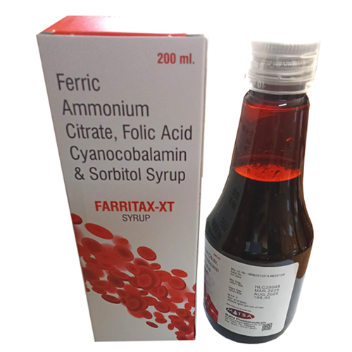200 ML Ferric Ammonium Citrate Folic Acid Cyanocobalamin And Sorbitol Syrup