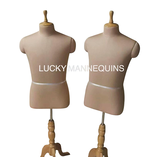 Male Half Dummy With Wooden Stand