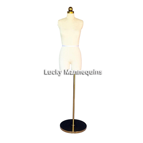 Female Half Torso With PVD Gold Stand