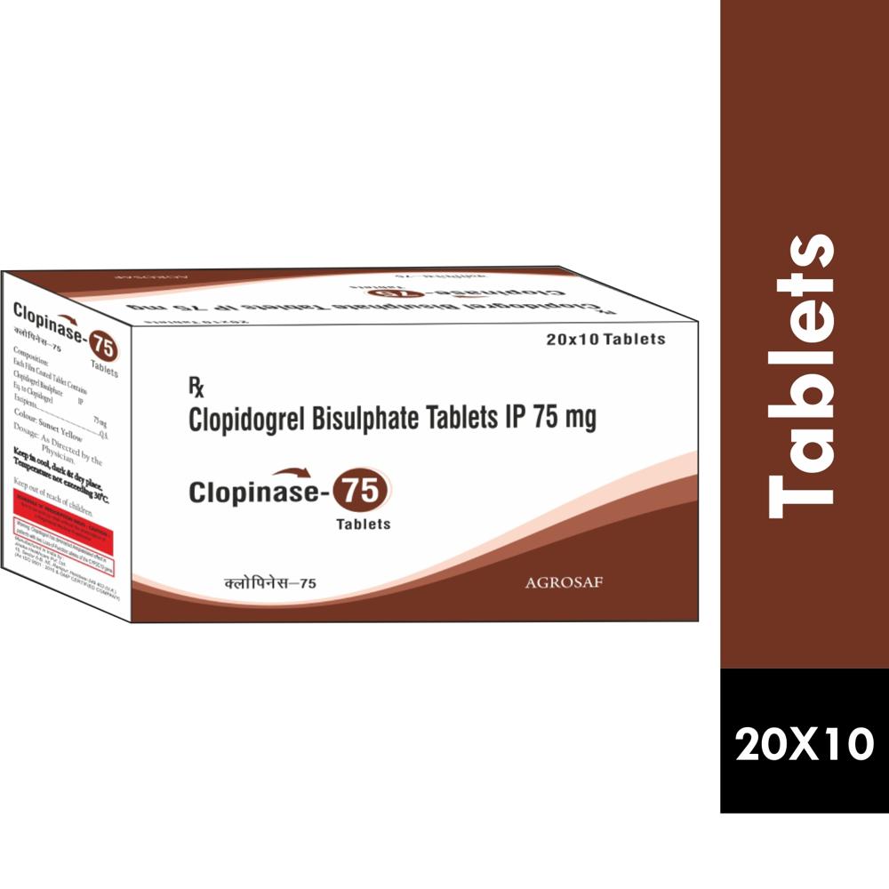 CLOPINASE 75 TABLET - Clopidogrel Bisulphate eq. to Clopidogrel 75 mg