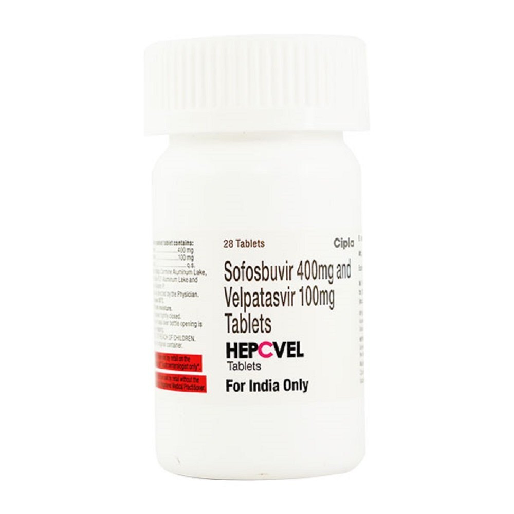 Hepcvel  Sofosbuvir 400mg &Velpatasvir 100mg Tablet