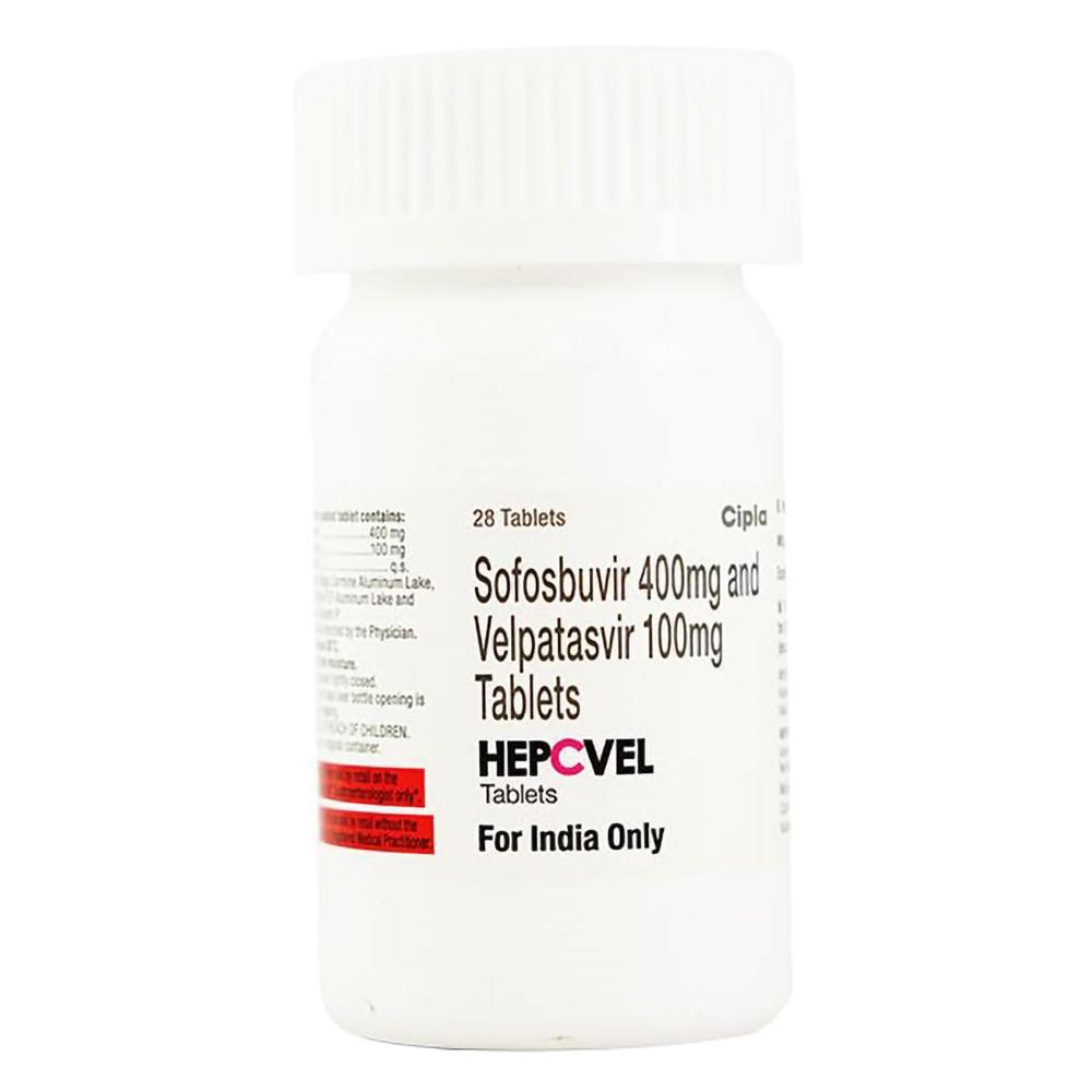 Hepcvel  Sofosbuvir 400mg &Velpatasvir 100mg Tablet