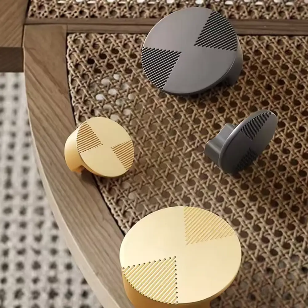 Radiant Cabinet Handle | Kitchen Cabinet Pull | Drawer Pull | Wardrobe Handle | Round Handle | Furniture Handle | Nordic Handle - Color: Matte Gold