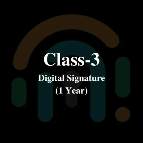 1 Years Class 3 Digital Signature Service