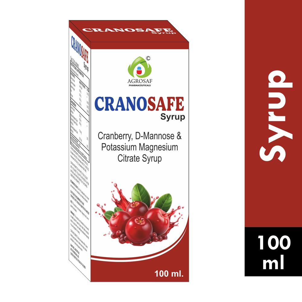 CRANOSAFE SYRUP - Cranberry 200mg,d-mannose 300mg & Potassium Magnesium Citrate 978mg Syrup