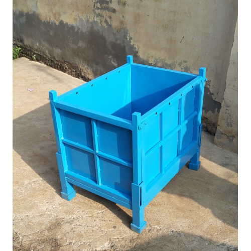 Collepsible Steel Pallet Box - Color: Blue