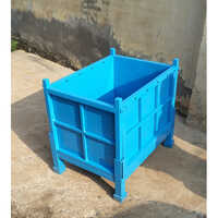 Collepsible Steel Pallet Box - Color: Silver