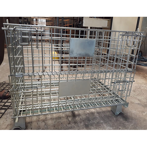 1000X800X840 Mm Wire Mesh Container - Color: Silver