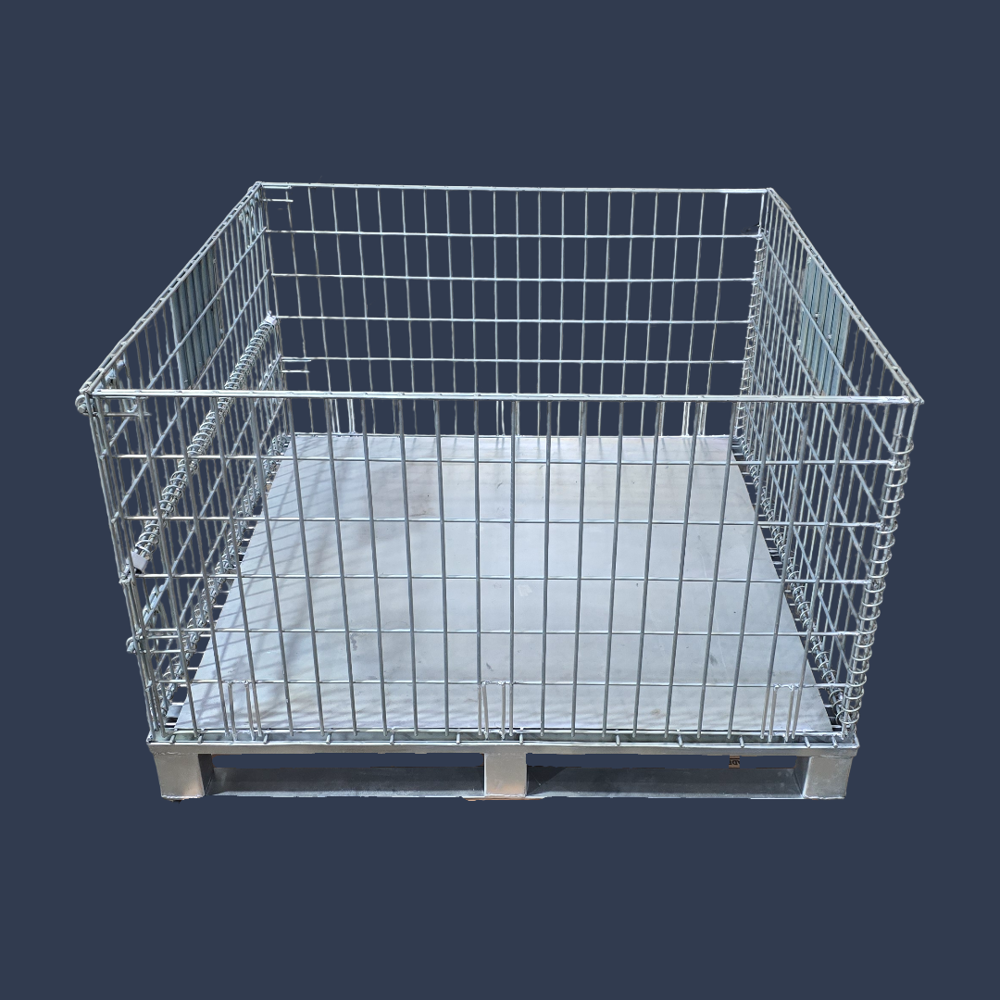 Industrial Wire Mesh Cage - Color: Blue