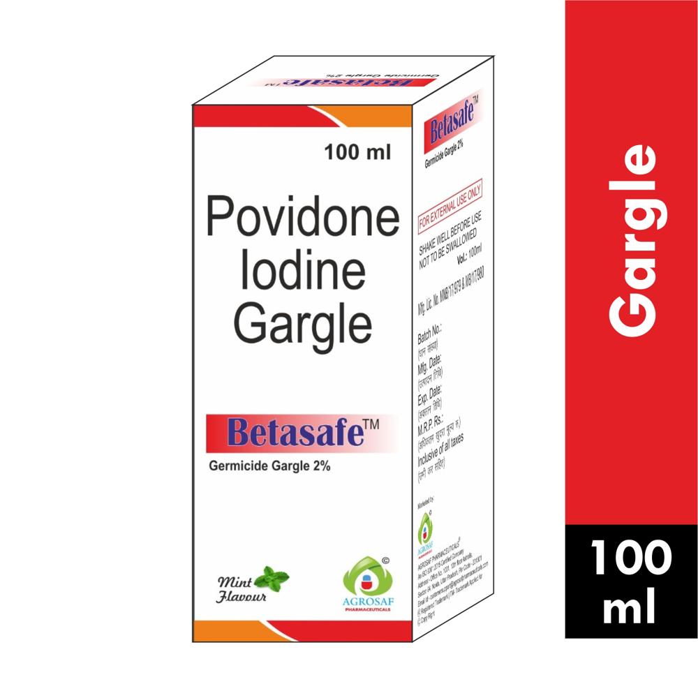 BETASAFE GARGEL 100 ML - Povidone Iodine (2% w/v)