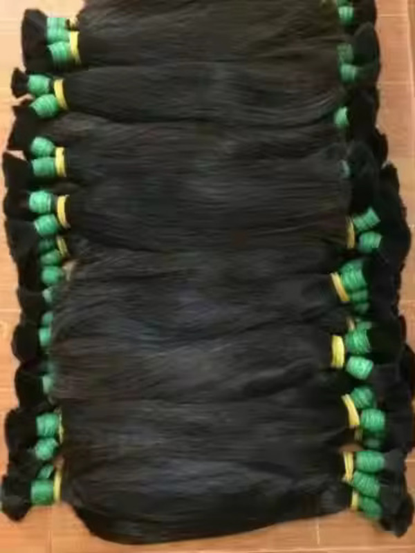 South Indian Temple Remy Natural Color Bulk Hair Bundles High Quality Hair With Full Density