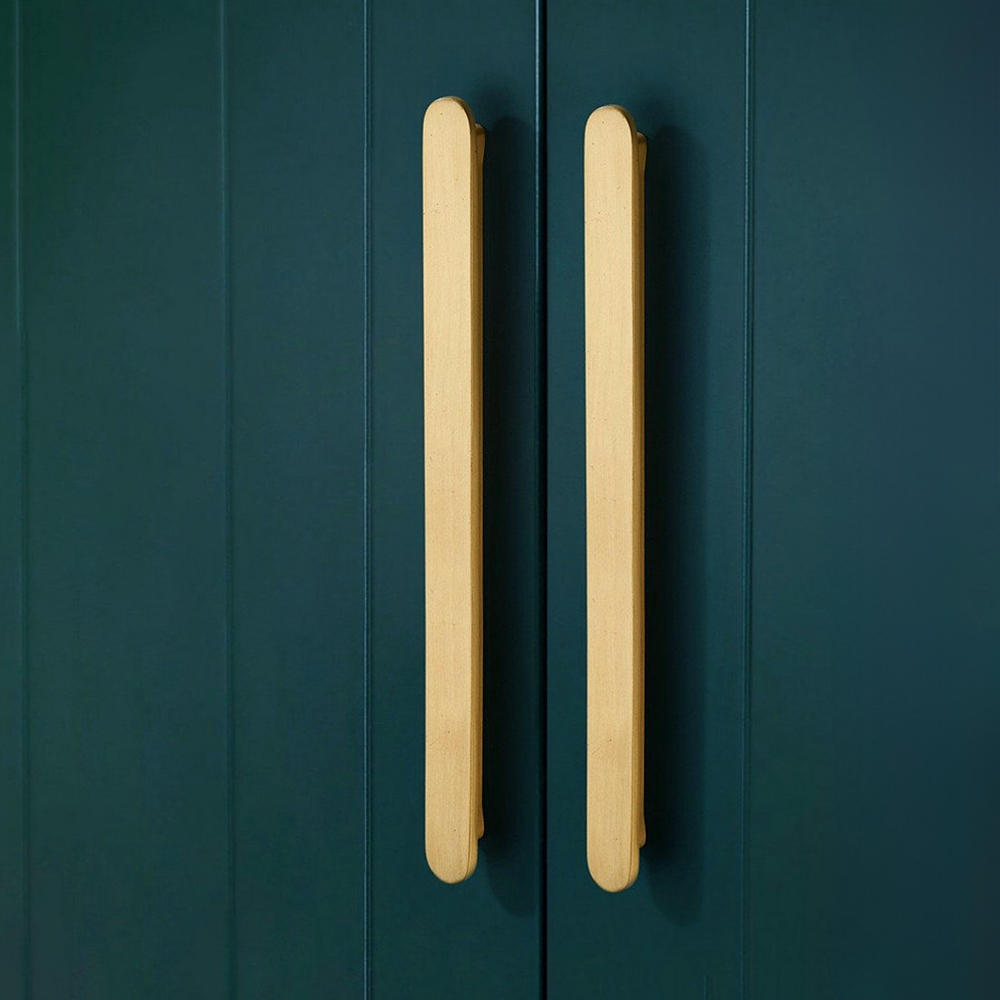 Opal Cabinet Handle | Kitchen Cabinet Handle | Drawer Pull | Wardrobe Handle | Long Oval Strip Handle - Color: Matte Gold