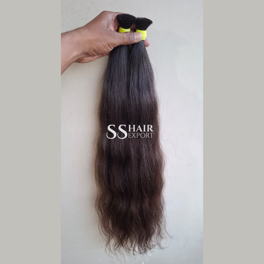 Braiding Virgin Bulk Human Hair Indian Weaving Extensions 100gm