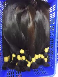 South Indian Temple Remy Natural Brown Color Bulk Hair Bundles Virgin Hair Extension