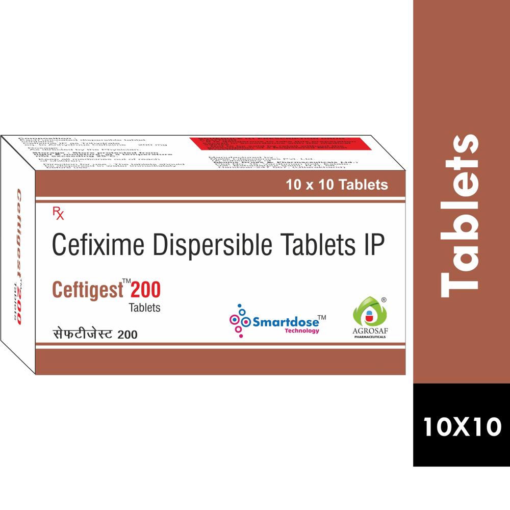 CEFTIGEST LB 200 TABLET - CEFIXIME (200MG)+LACTIC ACID BACILLUS(60 MILLION SPORES)