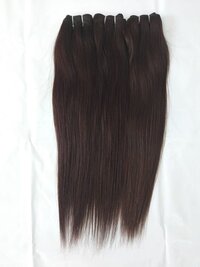 Raw Remy Hair Virgin Silky Straight Human Hair Extensions, Length: Available 8-34 Inches - Color: Natural Black And Brown
