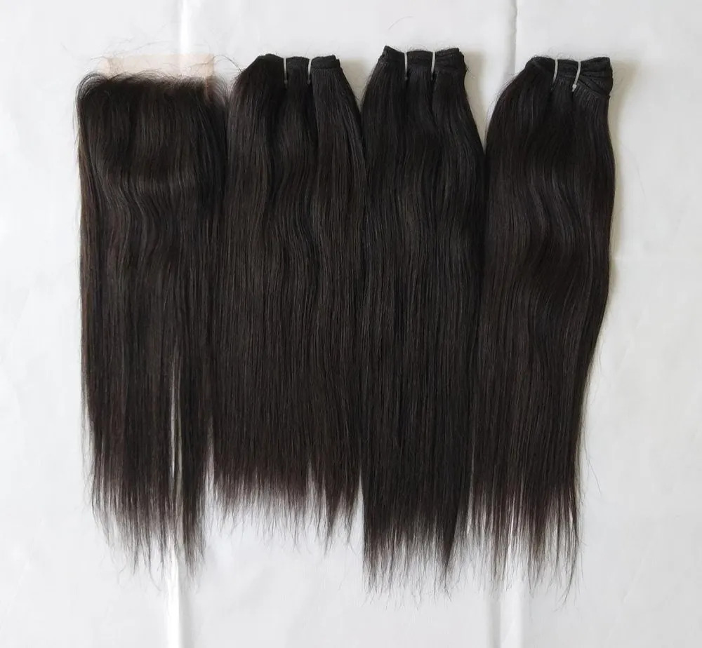 Raw Remy Hair Virgin Silky Straight Human Hair Extensions, Length: Available 8-34 inches