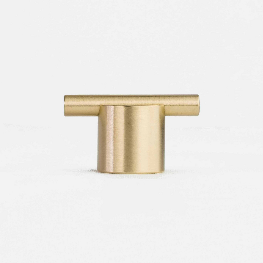 Larkspur Knob | Kitchen Cabinet Knob | Drawer Knob | Dresser Knob | T-Shape Knob | Bathroom Knob - Color: Matte Gold