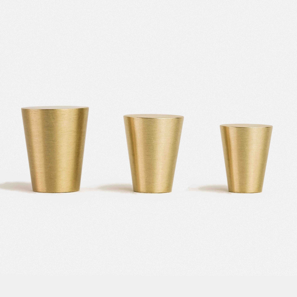 Serenity Tapered Knob | Kitchen Cabinet Knob | Drawer Knob | Dresser Knob | Bathroom Knob | Wardrobe Knob - Color: Matte Gold