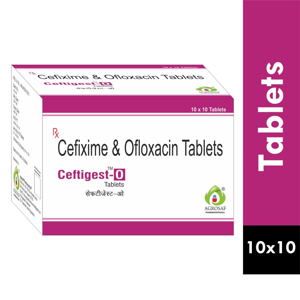 CEFTIGEST O TABLET - Cefixime Trihydrate 200mg + Ofloxacin 200mg
