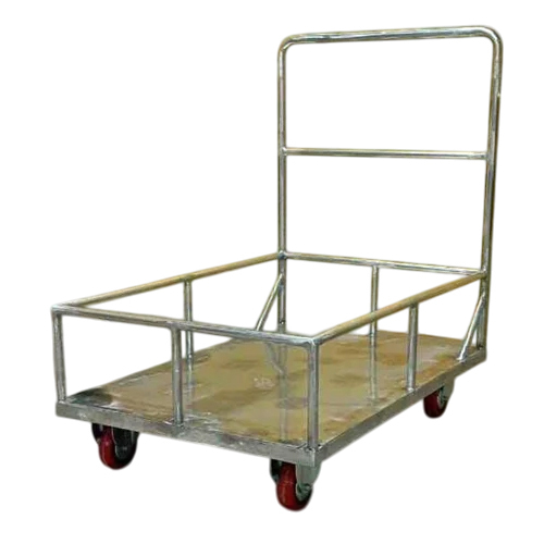 Stainless Steel Platform Trolley - Color: Silver