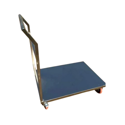 100Kg Mild Steel Material Handling Trolley - Color: Silver