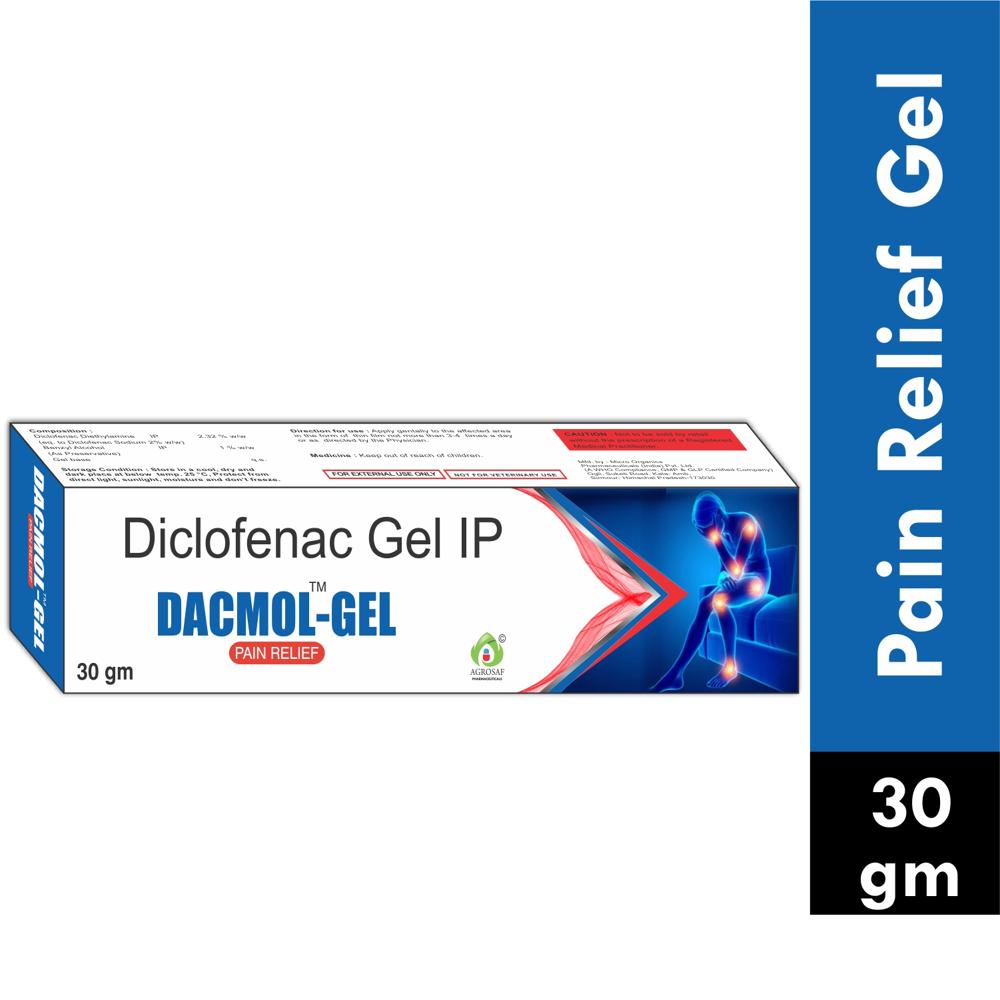 DACMOL GEL - Diclofenac Diethylamine 2.32% W/w (e.q To Diclofenac Sodium 2% W/w) , Benzyl Alcohol Ip 1 % W/w