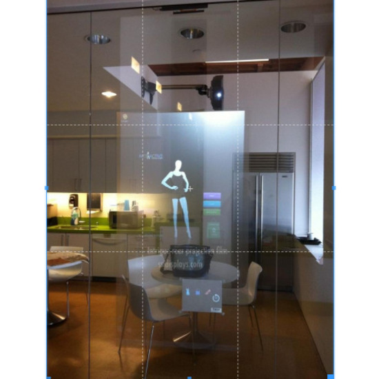 Mirror Projection Film - Rigid Pvc Material, Standard Size , Transparent Design For High-quality Visual Displays In Retail And Exhibitions