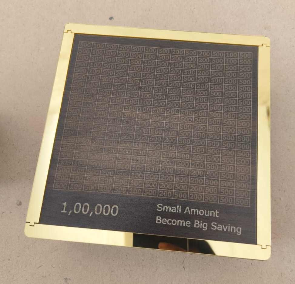 Wooden Money Bank - Shape: Rectangular