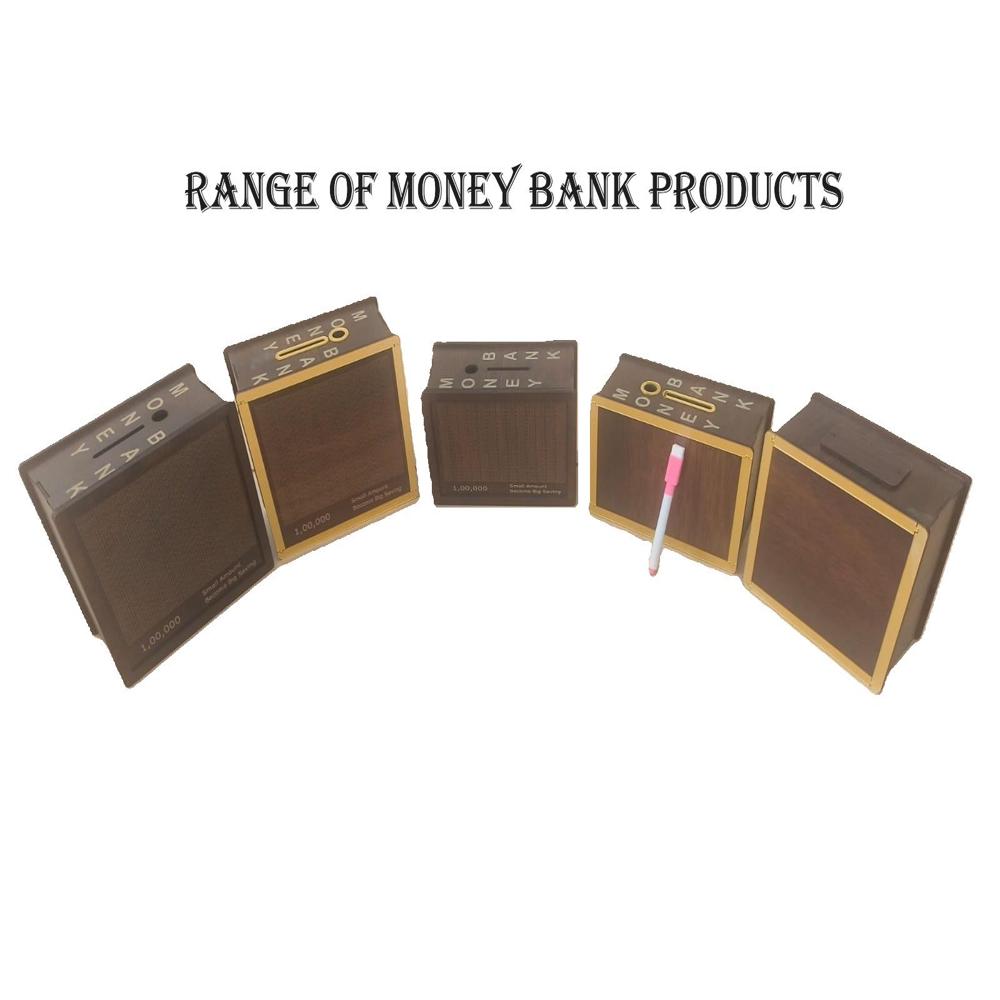 Wooden Money Bank - Shape: Rectangular