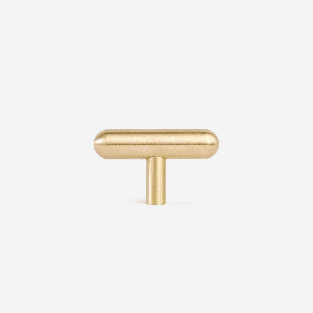 Bramble Knob | Kitchen Cabinet Knob | Drawer Knob | Dresser Knob | T-Shape Knob | Bathroom Knob - Color: Matte Gold