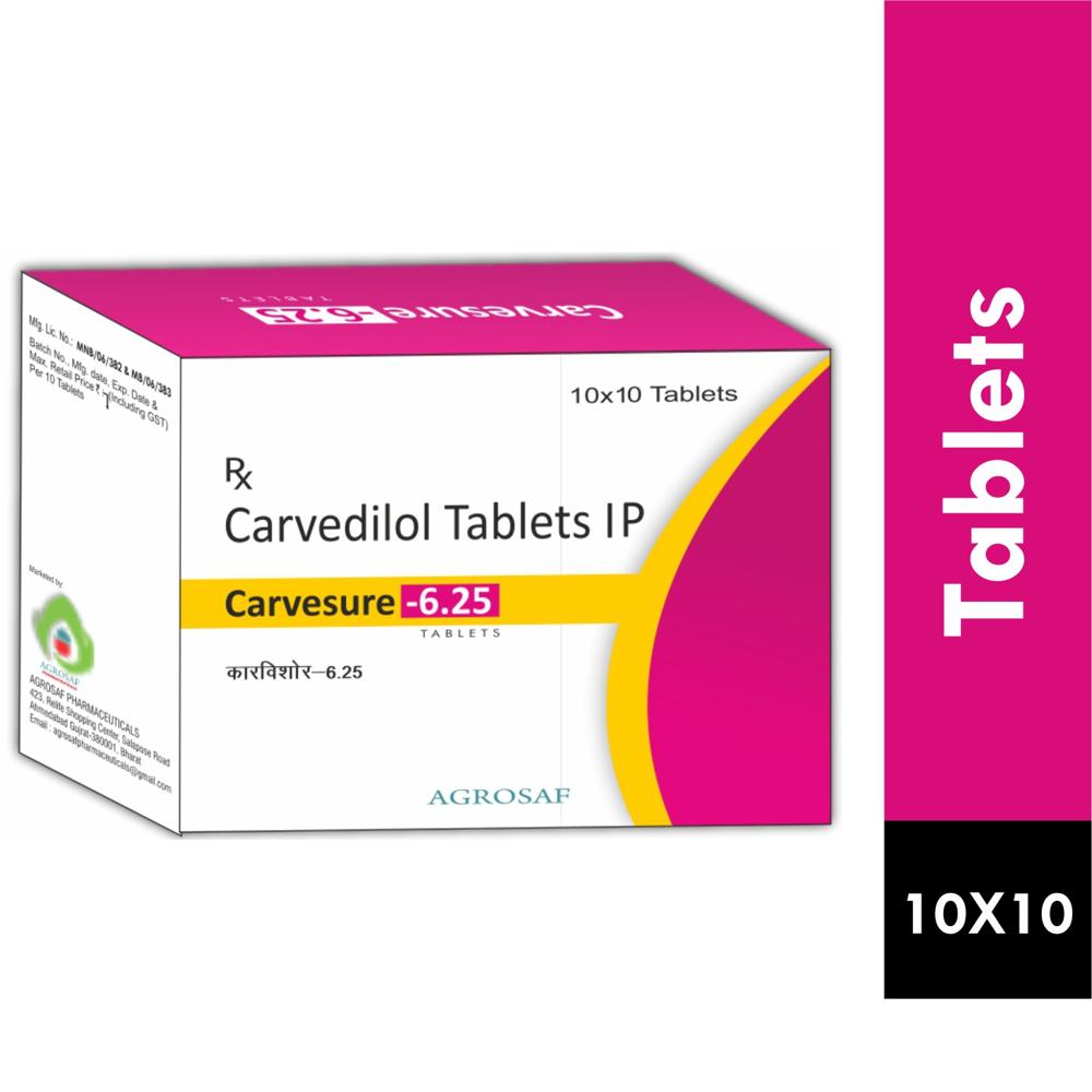 CARVESURE 6.25 TABLET - Carvedilol 6.25 mg