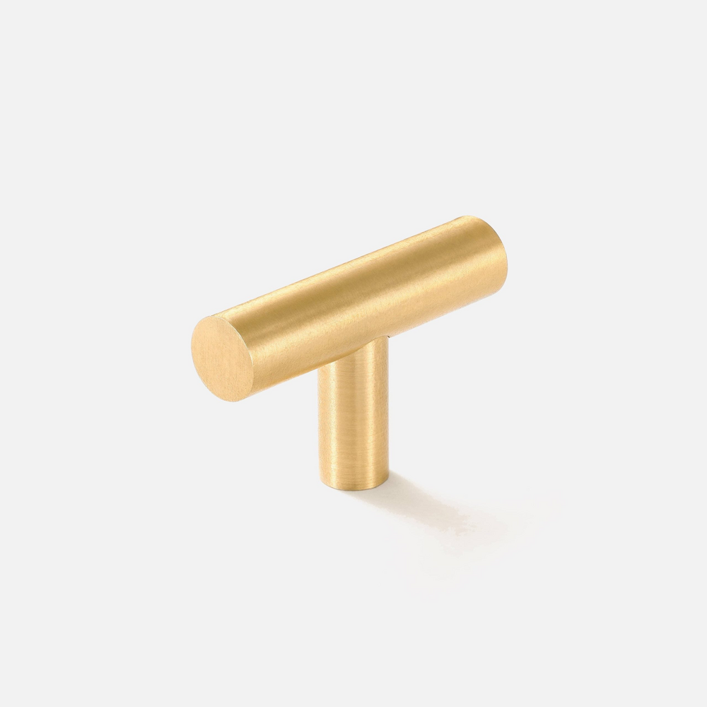 Zenith Knob | Kitchen Cabinet Knob | Drawer Knob | Dresser Knob | T-Shape Knob | Bathroom Knob - Color: Matte Gold