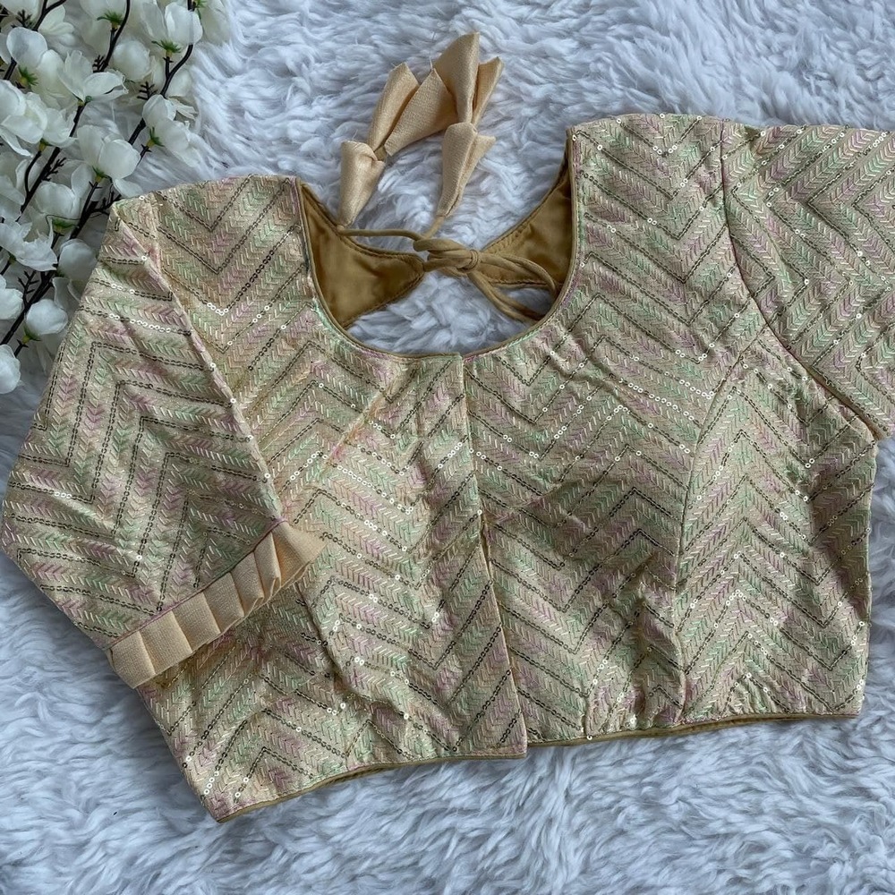 Traditional  Style Blouse - Color: Multi Color