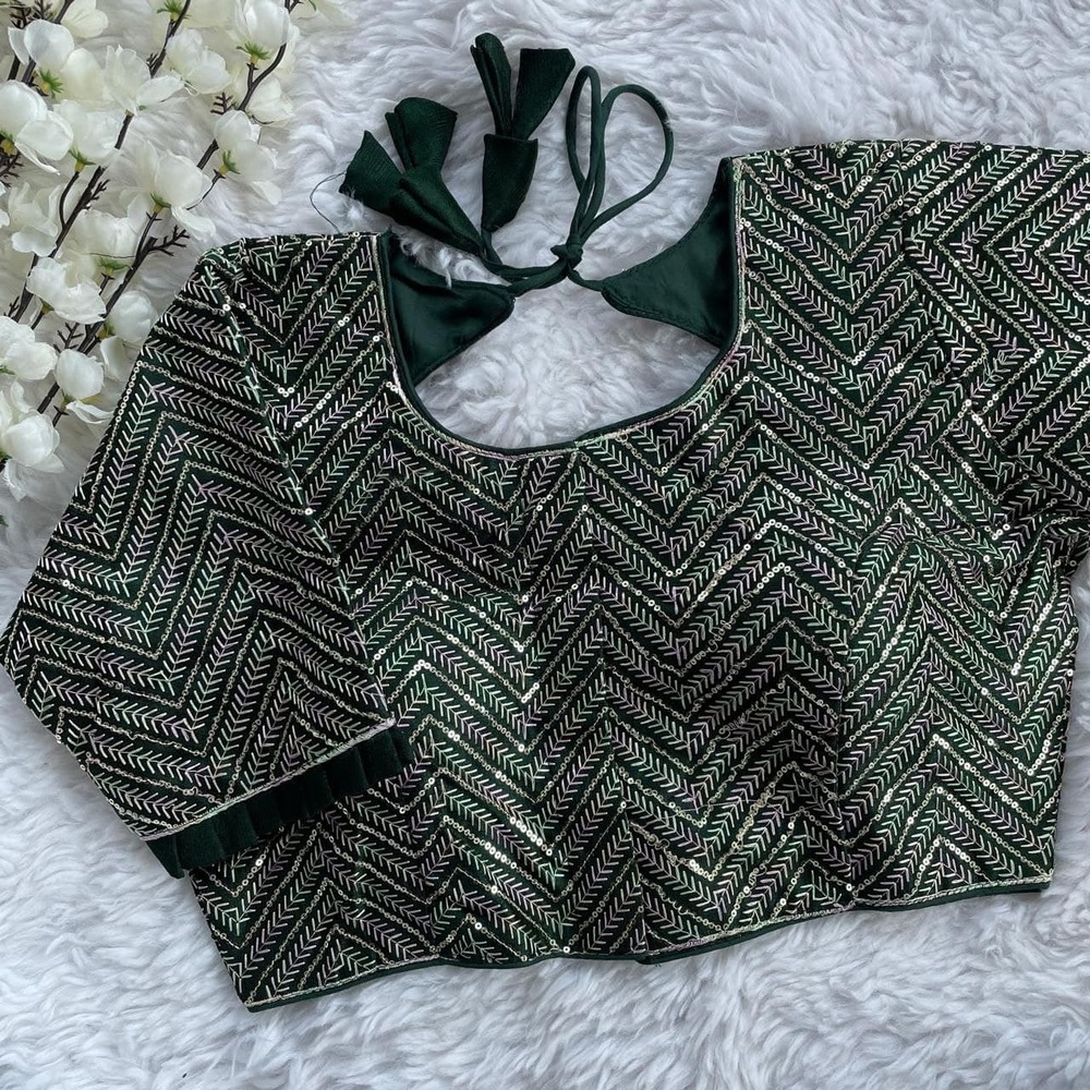 Traditional  Style Blouse - Color: Multi Color