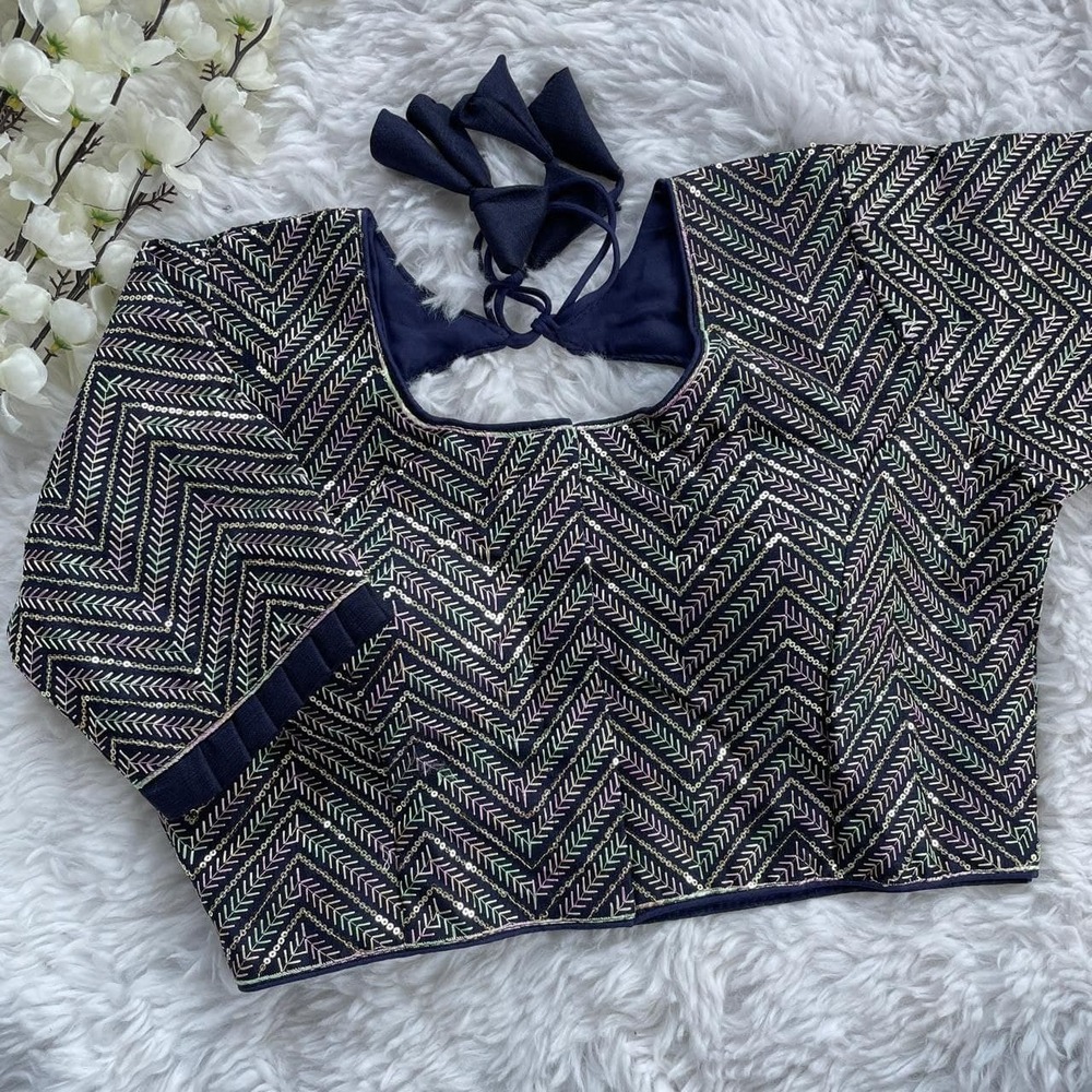 Traditional  Style Blouse - Color: Multi Color
