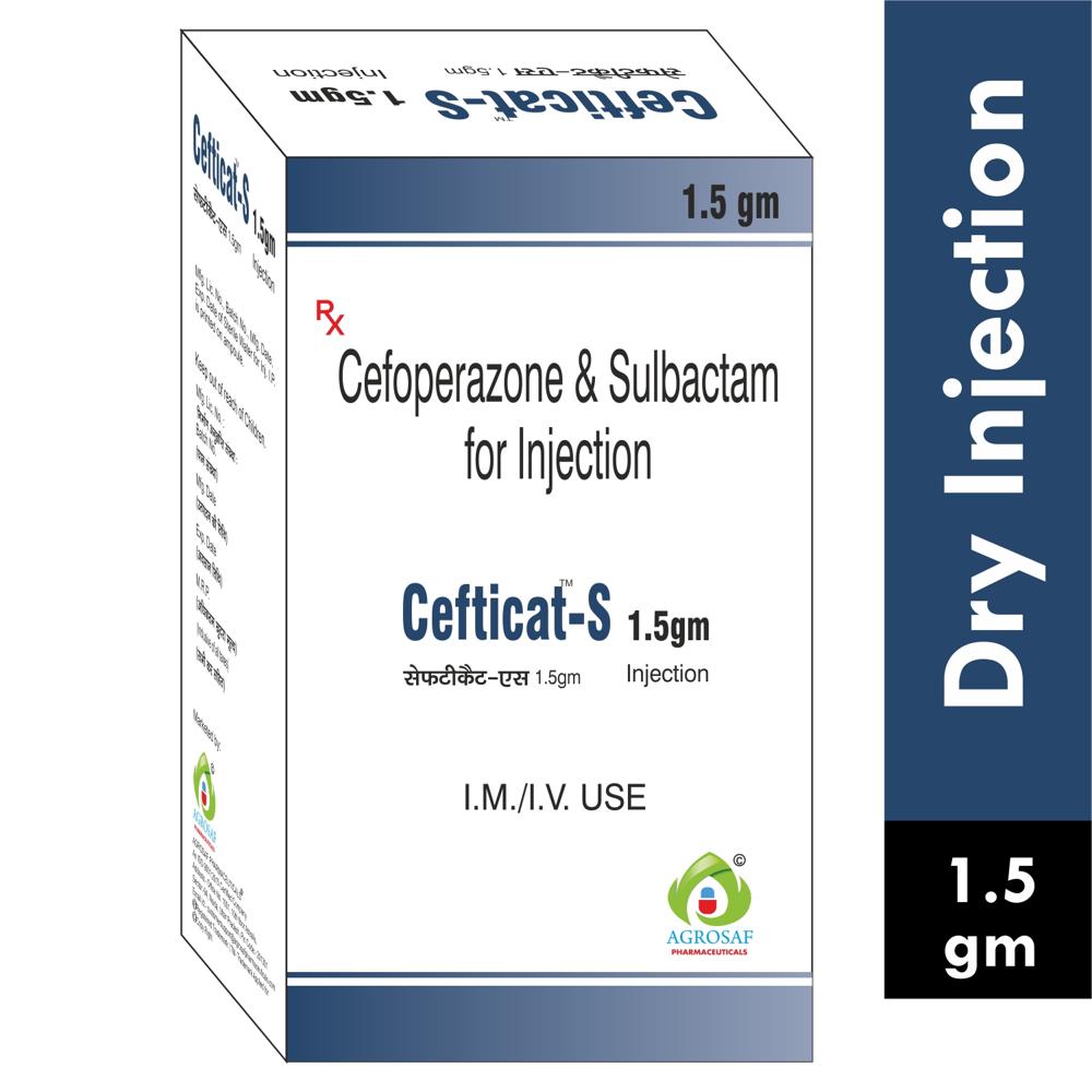 CEFTICAT S 1.5GM INJECTION - CEFOPERAZONE 1G+ SULBACTUM 500 MG
