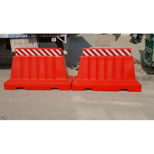 Water Filled Road Barriers - Color: Red