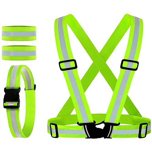 Reflective Vest Adjustable Safety Belt - Color: Orange