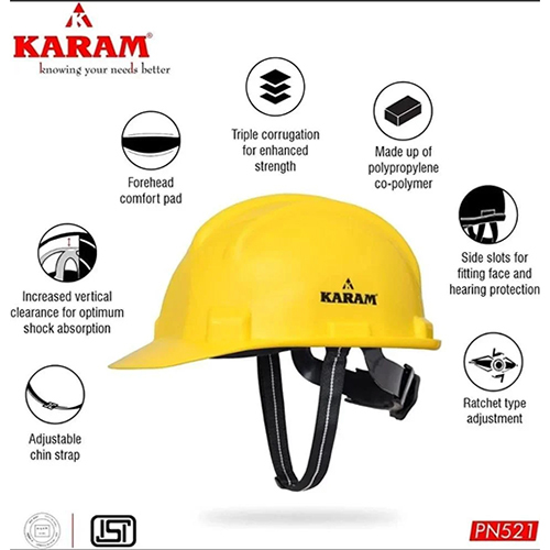 Karam Safety Helmets Pn 521 - Color: Yellow