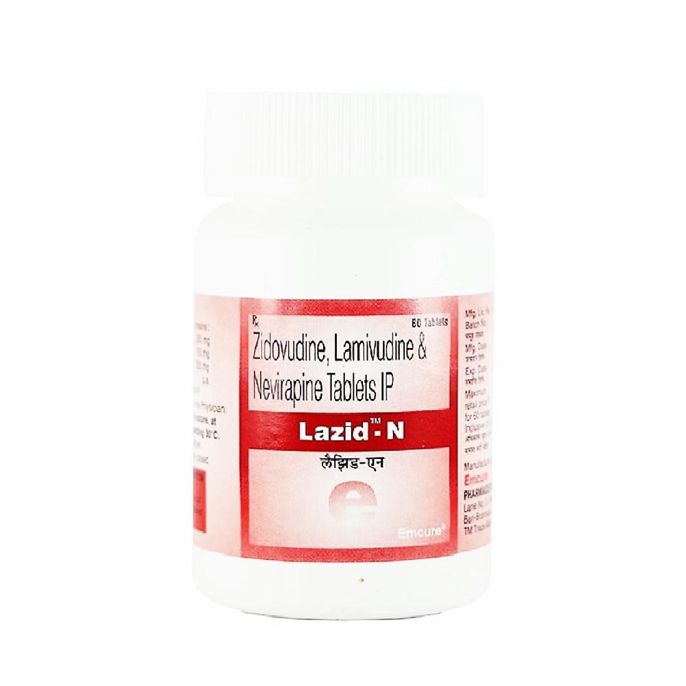 Lazid N Lamivudine 150mg & Zidovudine 300mg+ Nevirapine 200mg