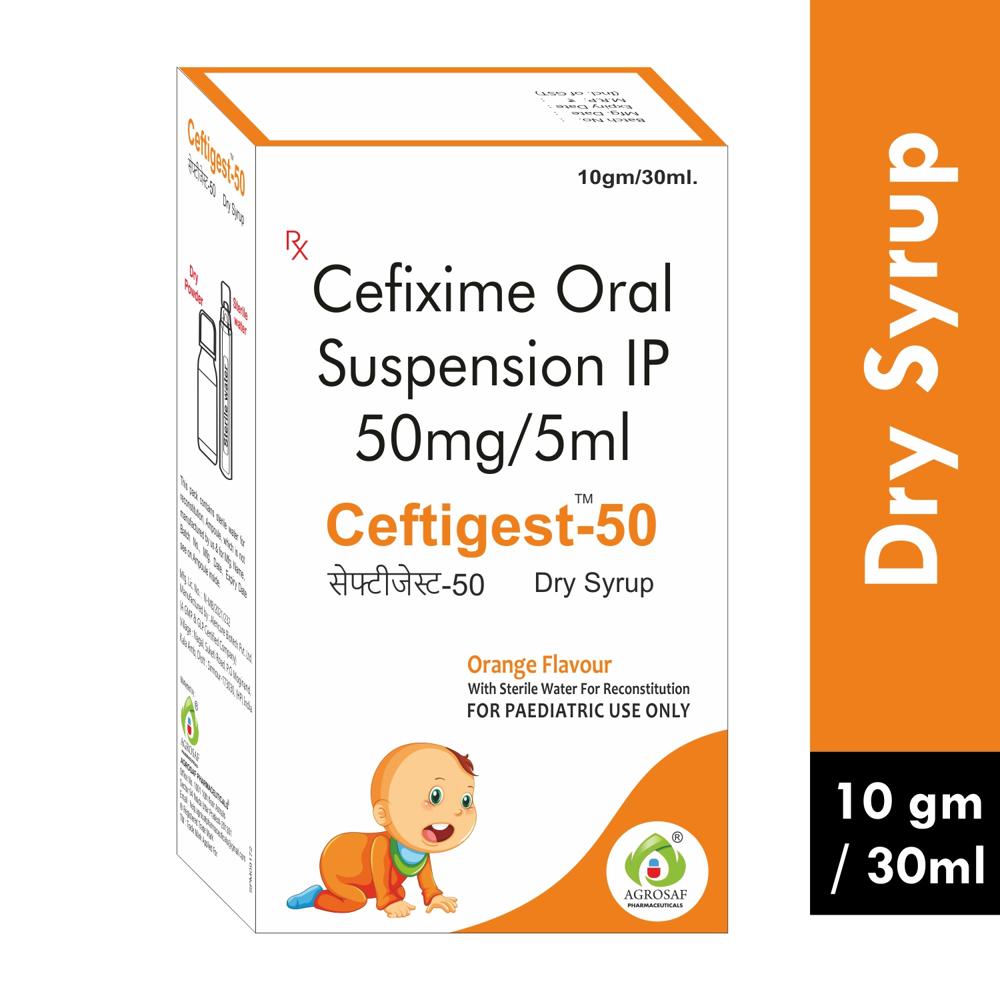 CEFTIGEST 50MG DRY SYRUP - CEFIXIME (50MG/5ML)